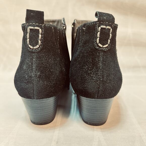 Earth Conway Maple Leather 9M Women's Black Zipper Ankle & Booties Boots - Picture 4 of 9